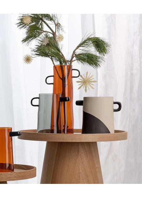 84014494 ASA Rayu glazen vaas bruin 28cm