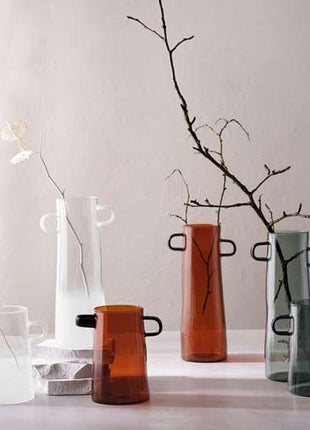 84014494 ASA Rayu glazen vaas bruin 28cm