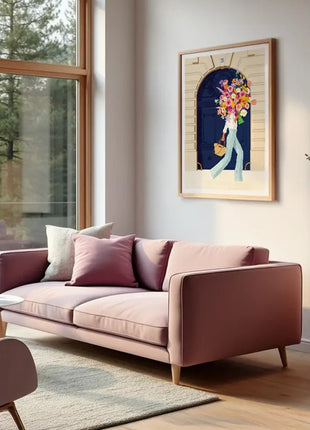 AP139 ATWS Parisian Door bloemen boekt poster