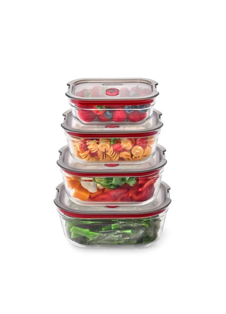 FBGR-BX-PACK4 Black+Blum Glazen Food Box Mixed (XS/S/M/L) - Meal prep - set van 4