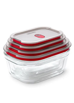 FBGR-BX-PACK4 Black+Blum Glazen Food Box Mixed (XS/S/M/L) - Meal prep - set van 4