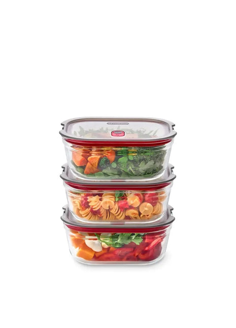 FBGR-BX-MPACK3 Black+Blum Glazen Food Box Medium - Meal prep - set van 3