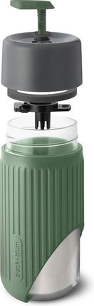 Black+Blum reisbeker / travel mug glas - siliconen hoes - groen