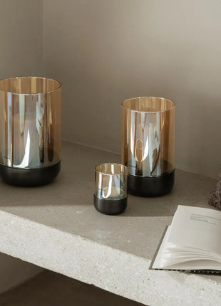 Blomus Calma windlicht / lantaarn L burned metal metallic finish 64719