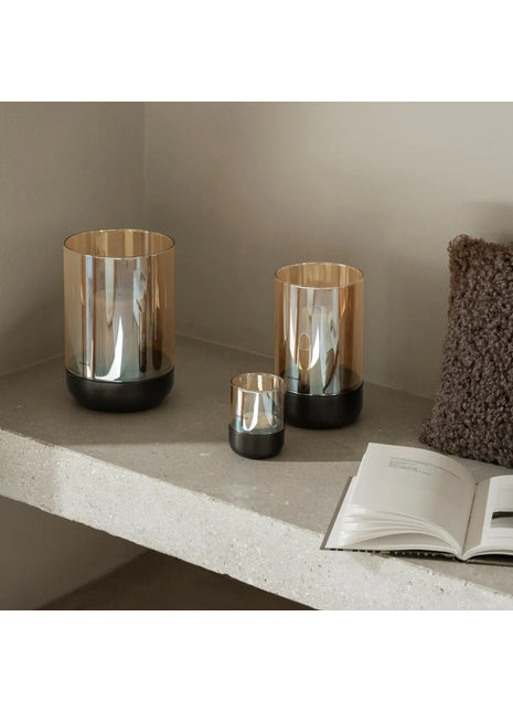 Blomus Calma windlicht / lantaarn L burned metal metallic finish 64719