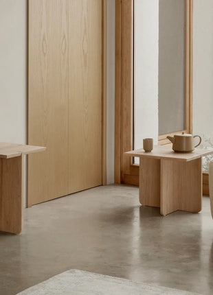 Blomus Engawa bijzettafel / hocker eiken 35x35 68345