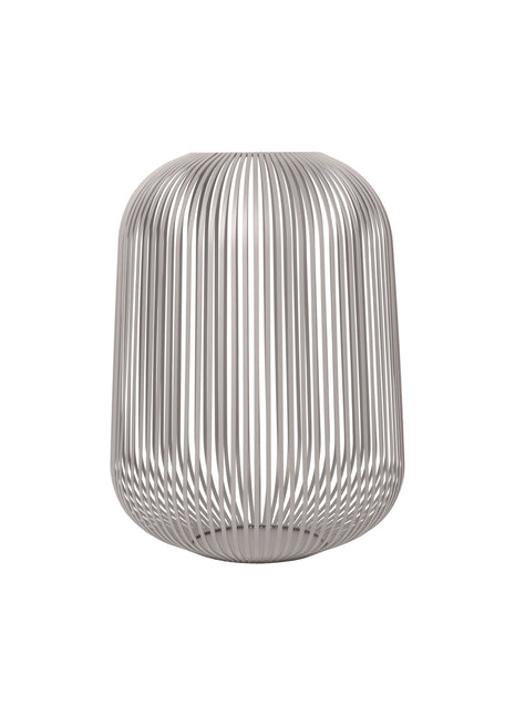 66152 Blomus Lito Lantaarn windlicht staal groot - mourning dove