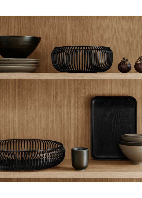 Blomus Lito schaal - fruitschaal zwart medium 64552