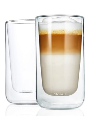 63655 Blomus Nero dubbelwandige glazen thermo latte - 2 stuks