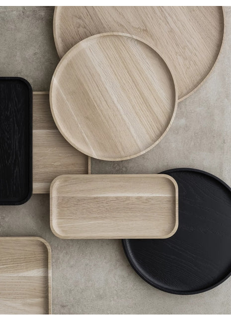 64548 Blomus OKU eiken hout dienblad rond 27.5cm