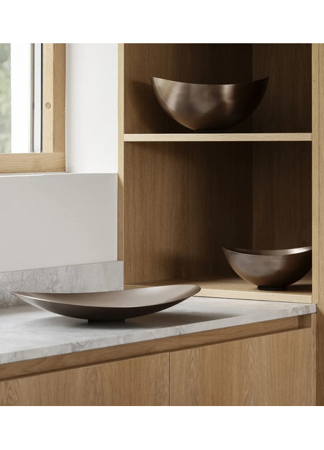 64482 Blomus Ondea diepe schaal medium burned metal