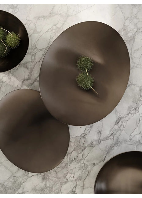 Blomus Ondea platte schaal medium burned metal - 64480