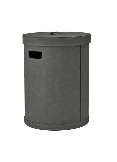 Blomus Sahla luxe wasmand met deksel PU-leer Pewter L 67231