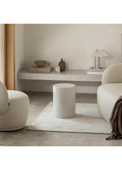 Blomus TORU kruk / hocker keramiek lelie wit 68119