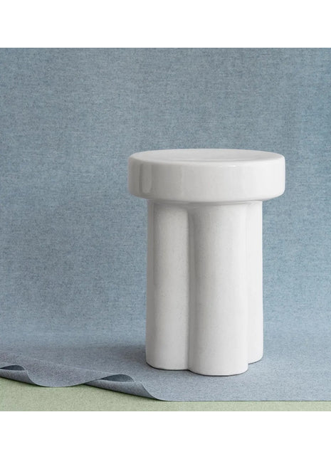 Blomus TORU kruk / bijzettafel hoog lily wit 67122