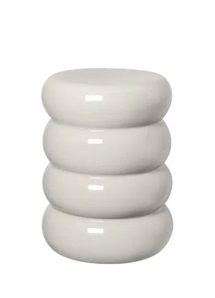 Blomus TORU kruk rond keramiek lily wit 67119