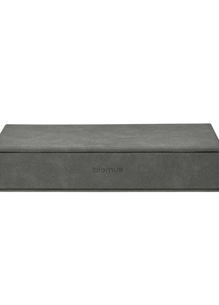 Blomus Sahla sieradendoos / juwelenbox suède pewter M 68322