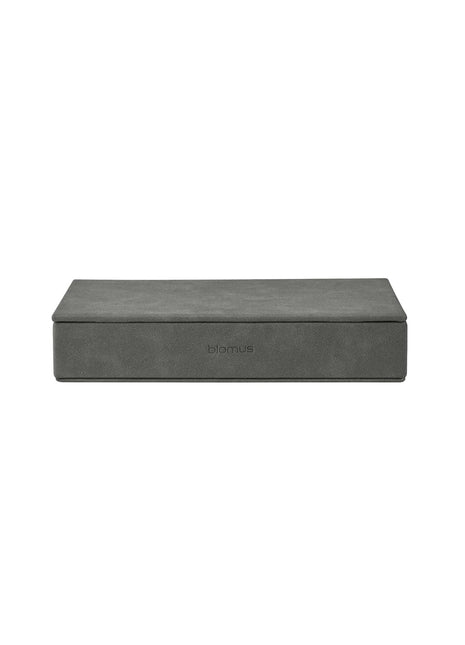 Blomus Sahla sieradendoos / juwelenbox suède pewter M 68322
