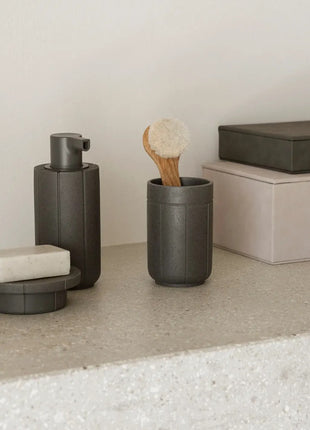 Blomus Sahla sieradendoos / juwelenbox suède pewter M 68322