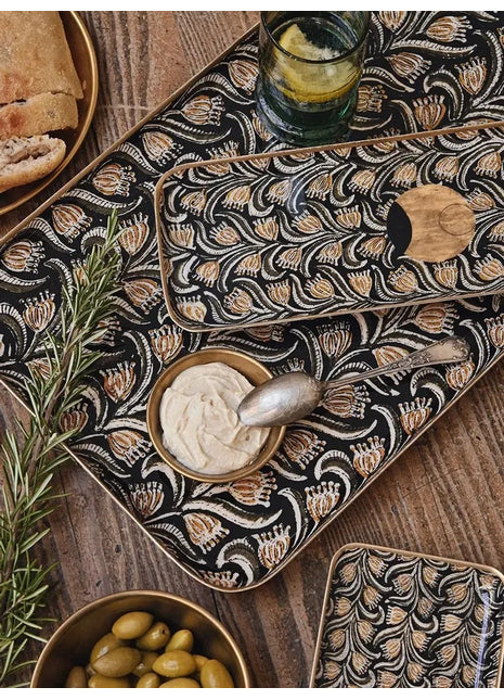 Boncoeurs Albizia aluminium tray 15x10 cm