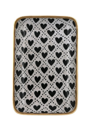 Boncoeurs Coeurs harten aluminium tray 15x10 cm