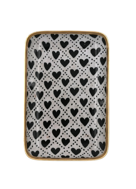 Boncoeurs Coeurs harten aluminium tray 15x10 cm