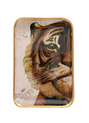 7194 Boncoeurs Tigre - tijger - aluminium tray 15x10 cm
