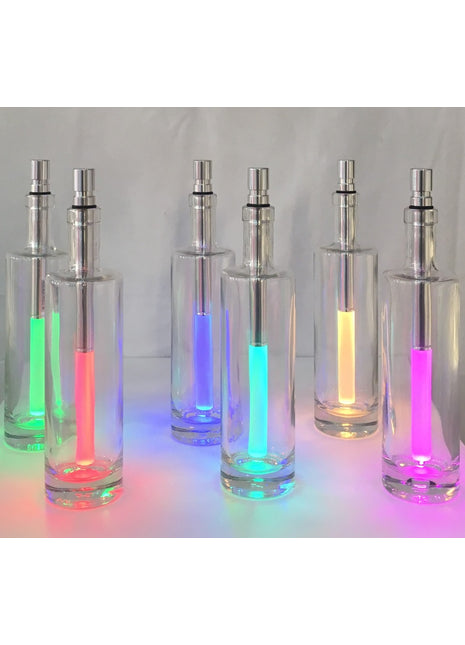 Bottlelight wit + 6 LED kleuren licht flessenlamp dimbaar