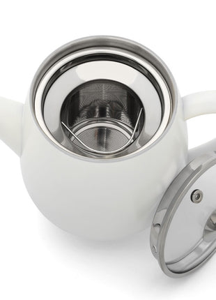 111013 Bredemeijer theepot Duet Eva dubbelwandig wit 1.1L