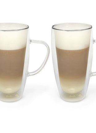 165015 Bredemeijer dubbelwandig cappuccino / latte glas 400ml 2st