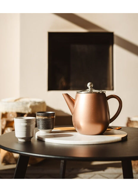 111019 Bredemeijer theepot Duet Eva dubbelwandig roestbruin 1.1L
