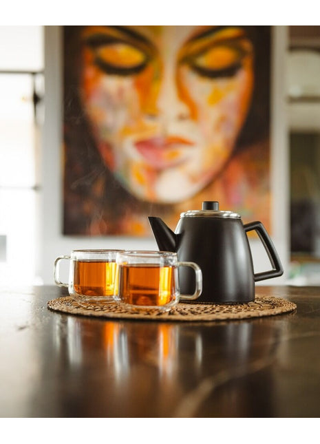 111090 .Bredemeijer theepot Duet Odense 1.1L , mat zwart