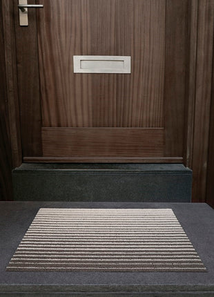 Chilewich Deurmat Shag Mat Domino - zwart / wit