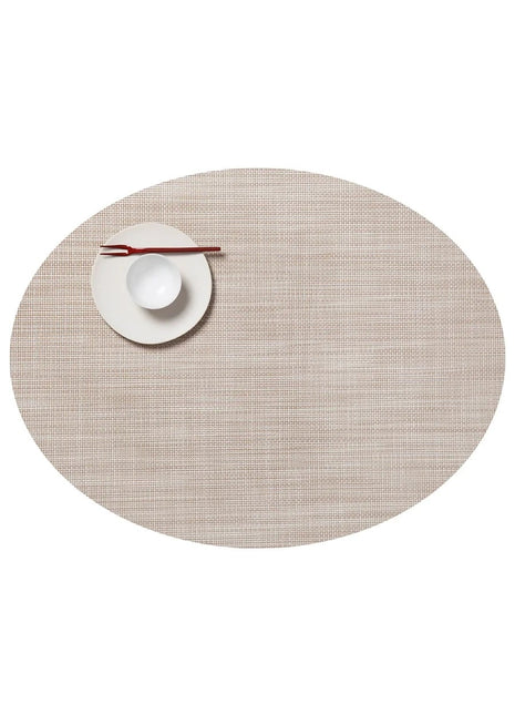 Chilewich Mini Basketweave placemat ovaal - Parchment