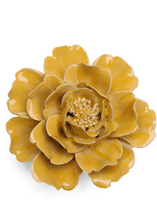 EG25 Chive ceramics Burnt Yellow Rose keramieken bloem
