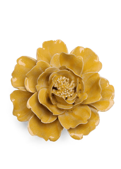 EG25 Chive ceramics Burnt Yellow Rose keramieken bloem