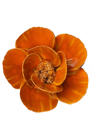 Chive ceramics gebrand oranje klaproos