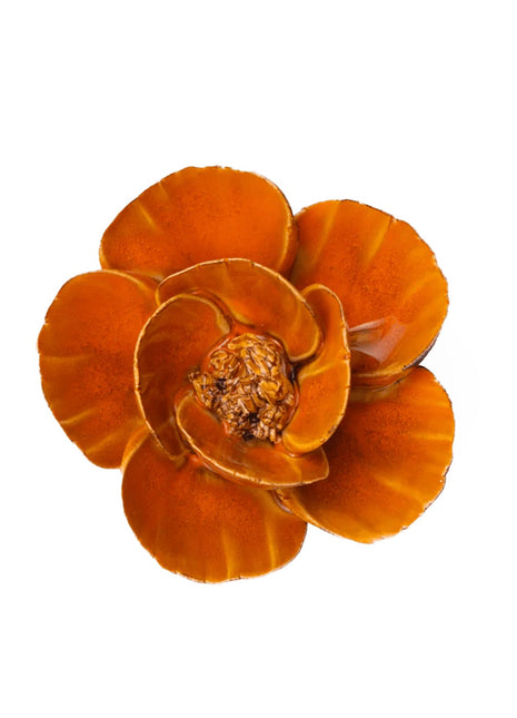 Chive ceramics gebrand oranje klaproos