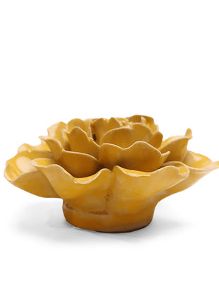 EG25 Chive ceramics Burnt Yellow Rose keramieken bloem