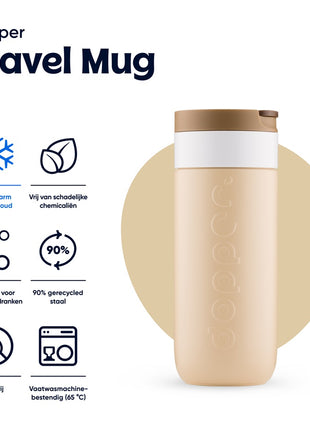 Dopper Travel Mug 400ml Earthy Brown thermosbeker