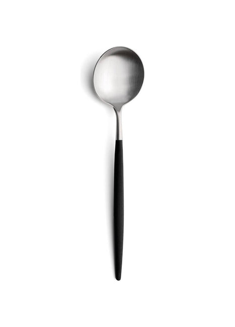 Cutipol Goa bestek dinerlepel mat rvs geborsteld zwart GO.05