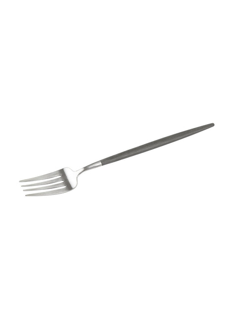 Cutipol Goa dessertbestek dessertvork mat rvs geborsteld zwart GO.07