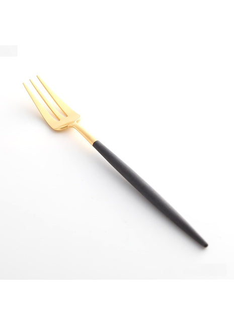 cutipol goa taartvork gebaksvork goud zwart heft mat go.24gb