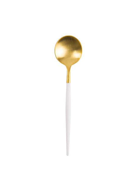 cutipol goa koffielepel wit goud mat 