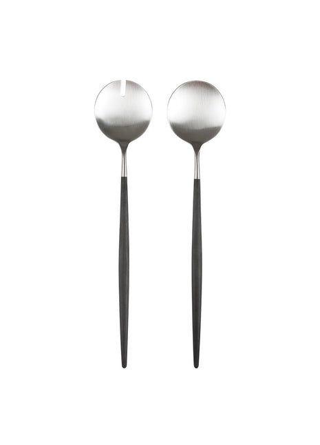 Cutipol Goa saladebestek / saladeset mat rvs geborsteld zwart