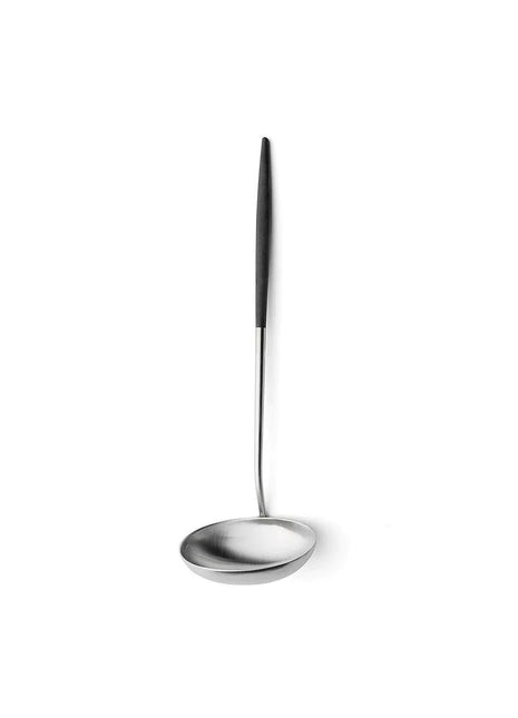 Cutipol Goa soeplepel soup ladle bestek mat rvs zwart GO.13
