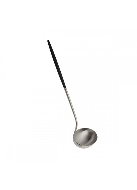 Cutipol Goa soeplepel soup ladle bestek mat rvs zwart GO.13