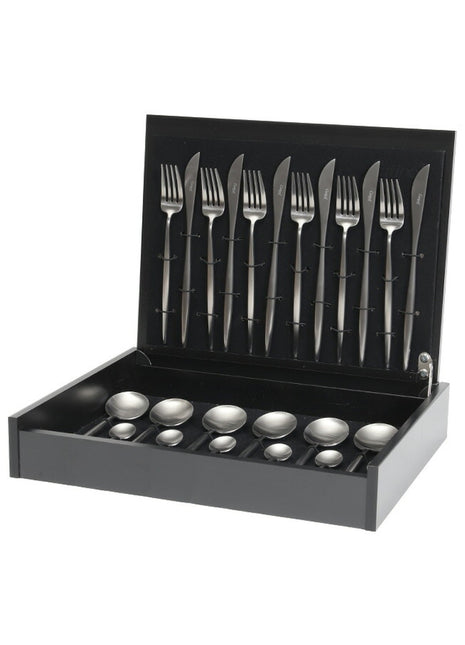 Cutipol Moon 24 delige bestekset mat RVS + kist