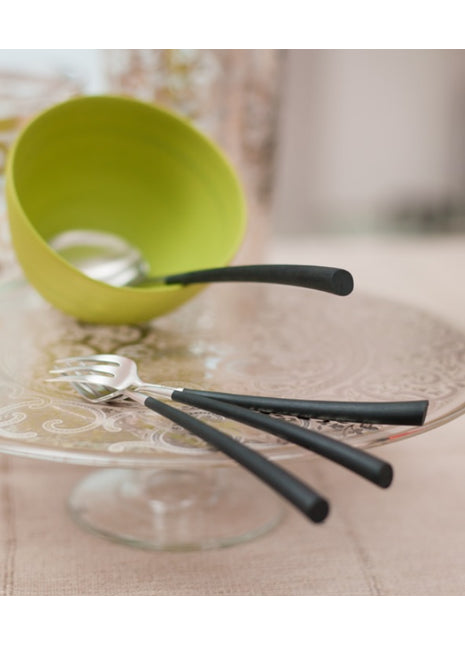 NO.24 Cutipol Noor gebaksvork / taartvork zwart mat