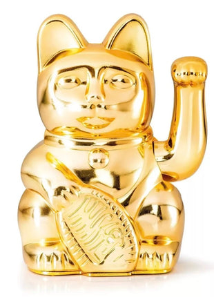 Donkey Lucky Cat - zwaaiende gelukskat - shiny gold
